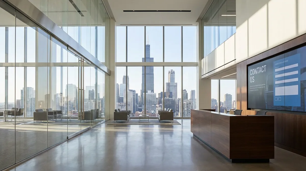 Wnętrza biurowe subtlelifegrid.com przy 200 South Wacker Drive w Chicago